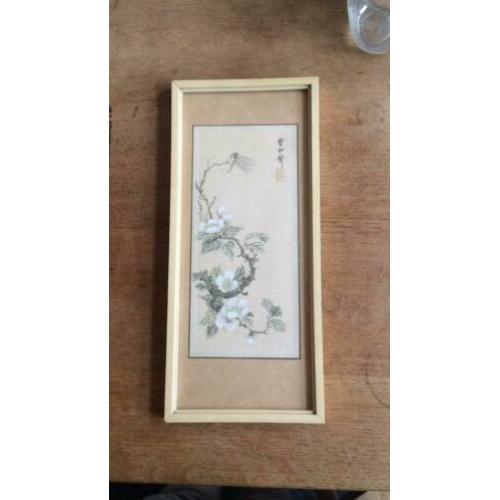 Chinees of Japans aquarel gesigneerd