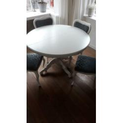 Tafel, wit matte krijtlook