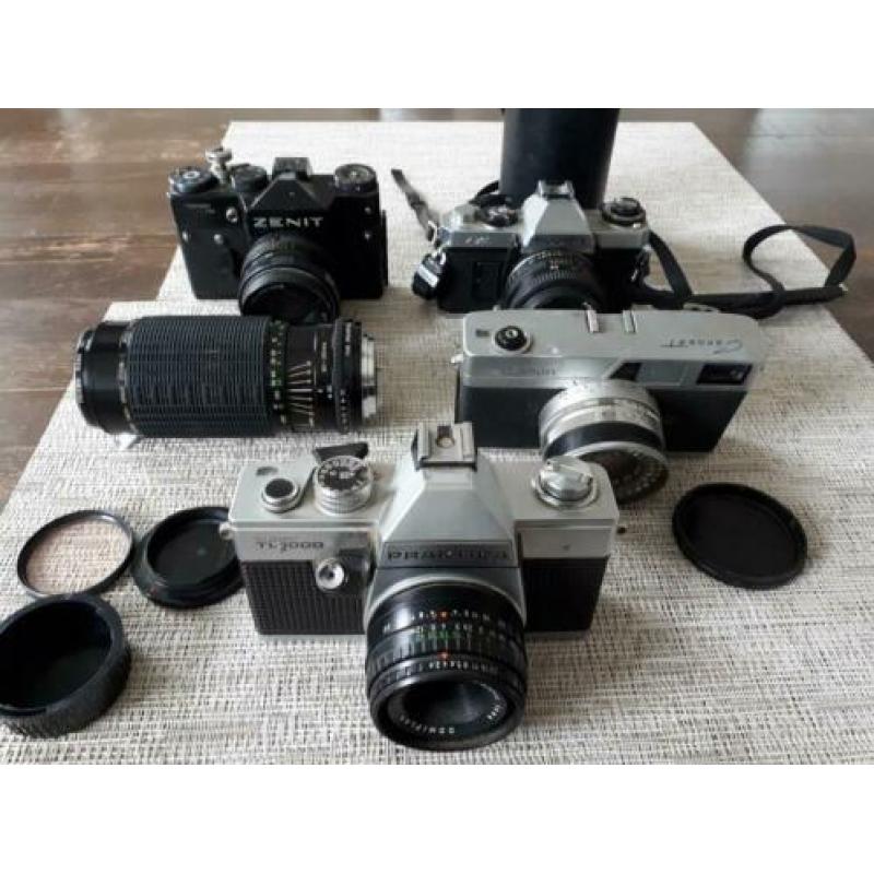Practica tl1000. Canon canonet. Zenit ttl. Fujica ax1