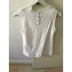 Massimo Dutti - Witte mouwloze top maat s