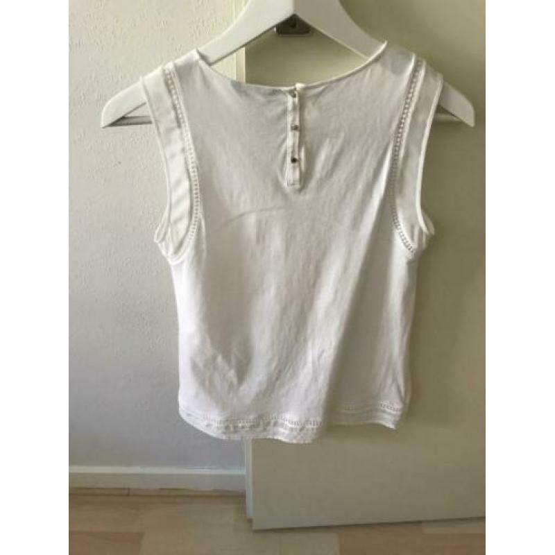 Massimo Dutti - Witte mouwloze top maat s