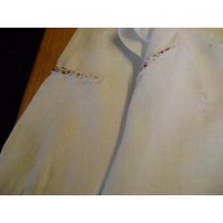 Nieuwe witte linnen Robert Friedman blouse, mt XL = M/L
