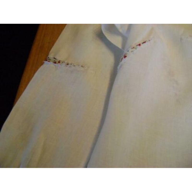 Nieuwe witte linnen Robert Friedman blouse, mt XL = M/L