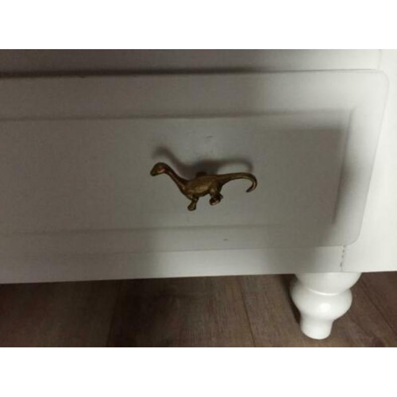 Gouden dino deurknoppen 7 stuks