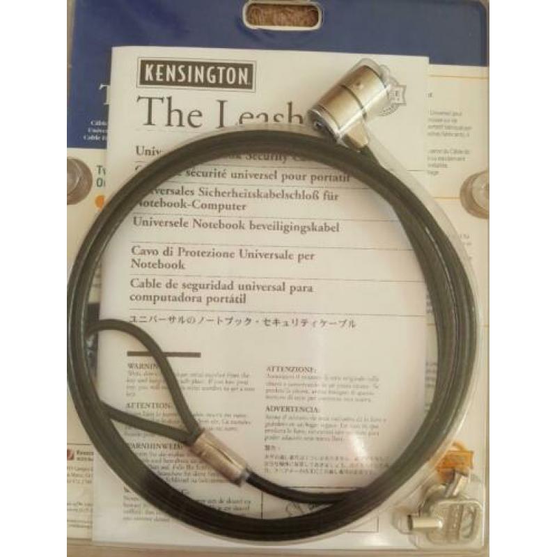 universele laptop beveiligingskabel Kensington The Leash