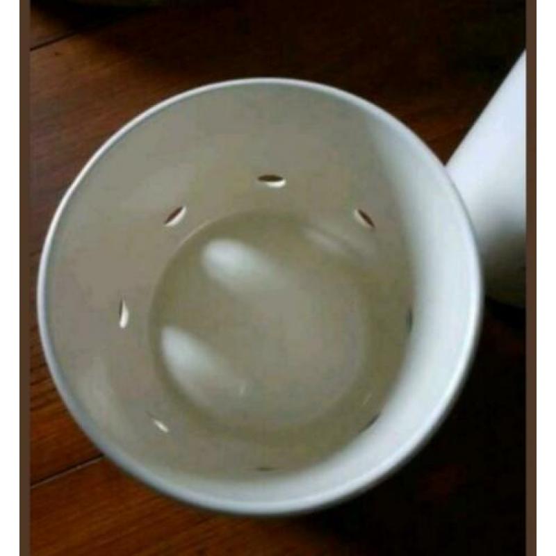 Grote koffie- en knoflookbewaarpot van keramiek