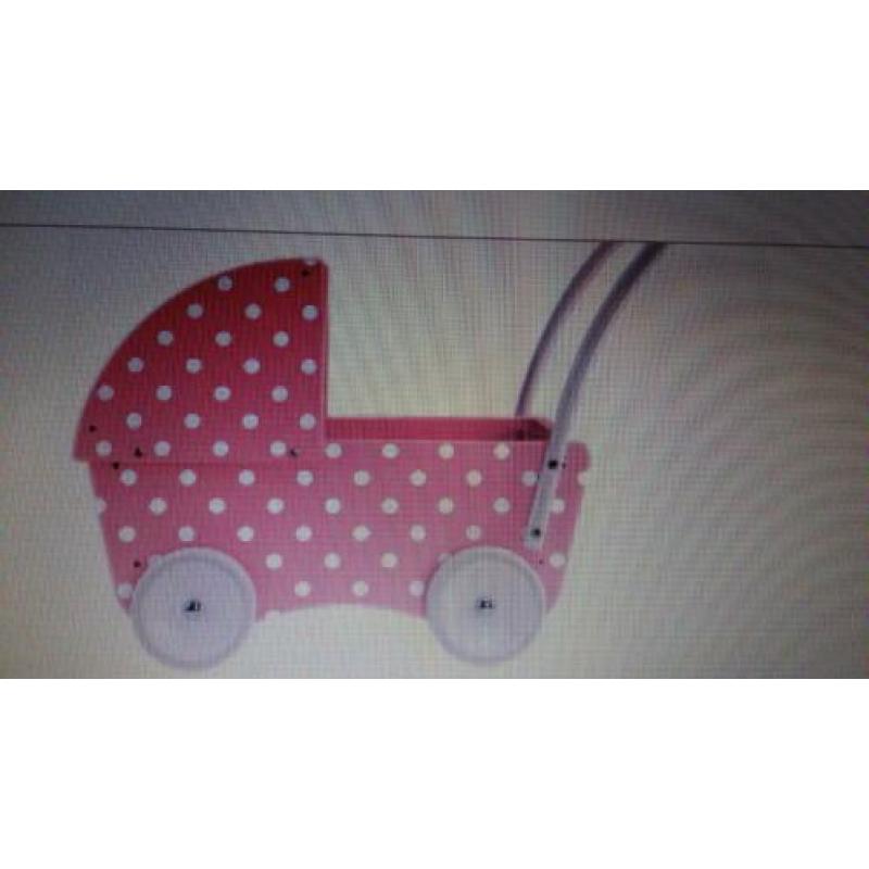 houten poppenwagen met kap prenatal