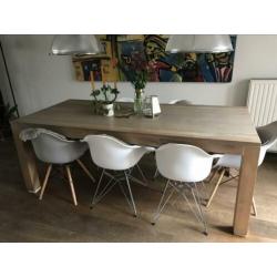 Eettafel eikenhout 220x100