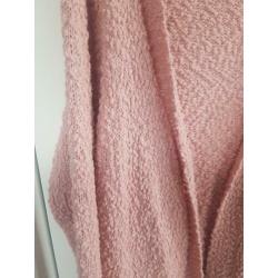 Zacht Vest kleur oud roze maat L NIEUW