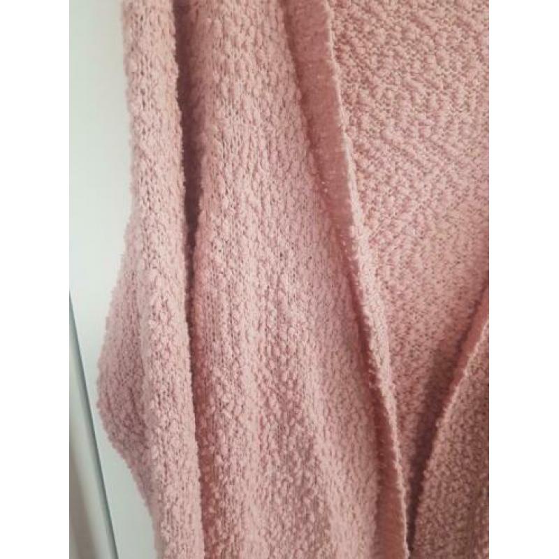 Zacht Vest kleur oud roze maat L NIEUW