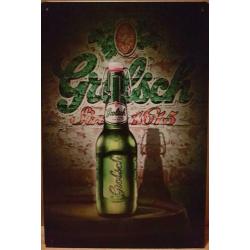 Grolsch Bier Beugelfles reclamebord wandbord van metaal