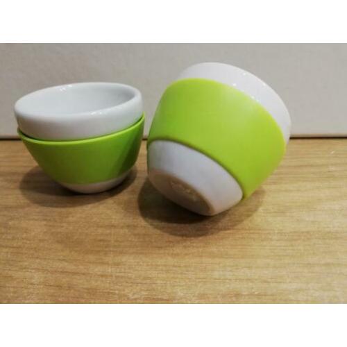 2 koziol mini kopjes-wit/limegroen-()