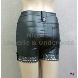 Leather Look Wetlook Shorts maat S tm XXL Hotpants (352)
