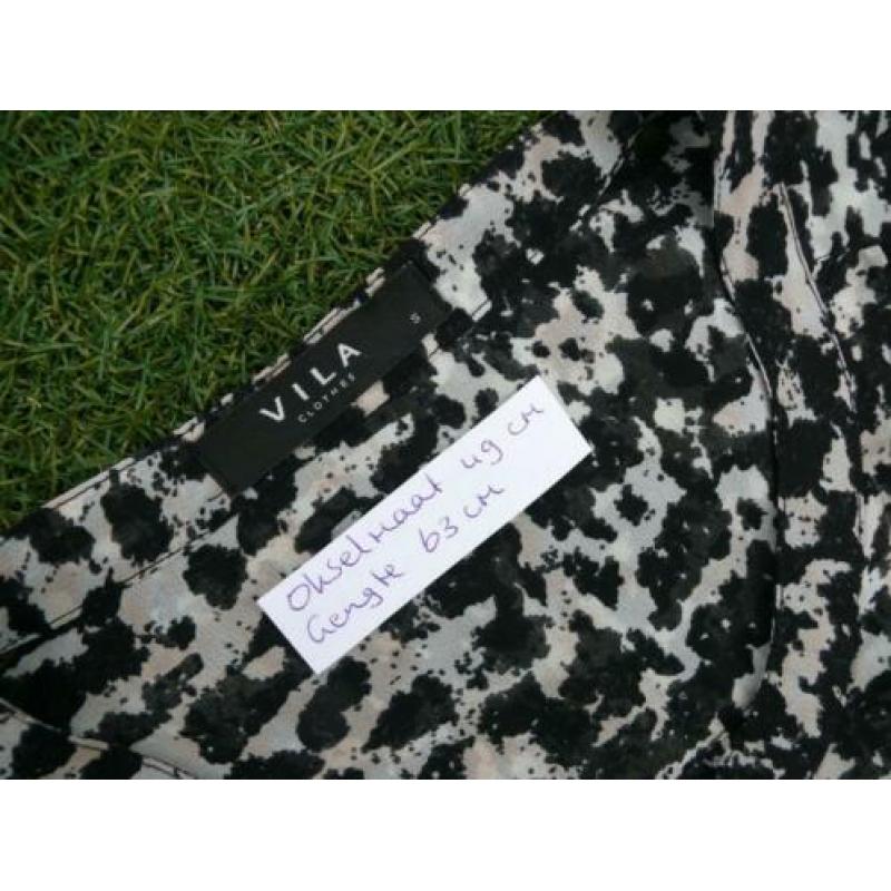 VILA blouse maat S als nieuw zwart wit