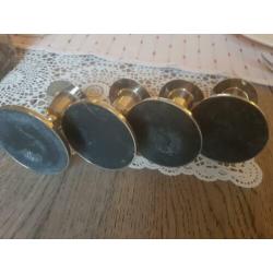 Verzilverde juwelier kandelaars parelrand
