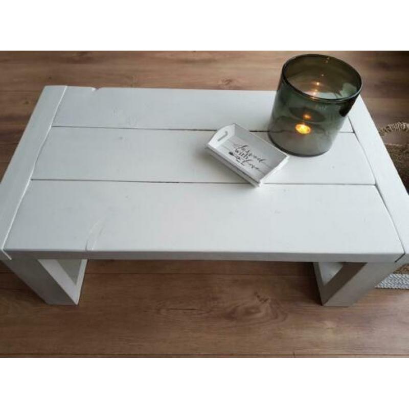 Salontafel wit hout landelijk scandinavische stijl
