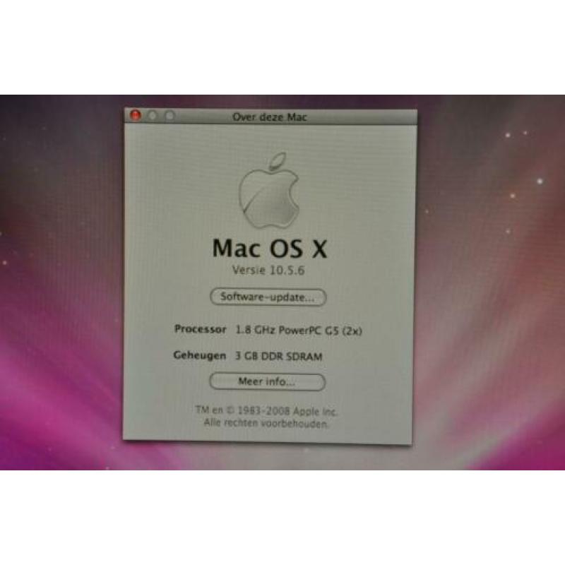 Apple 1,8 Ghz PowerPC G5 (2x) PowerMac 3 GB DDR Leopard OS X