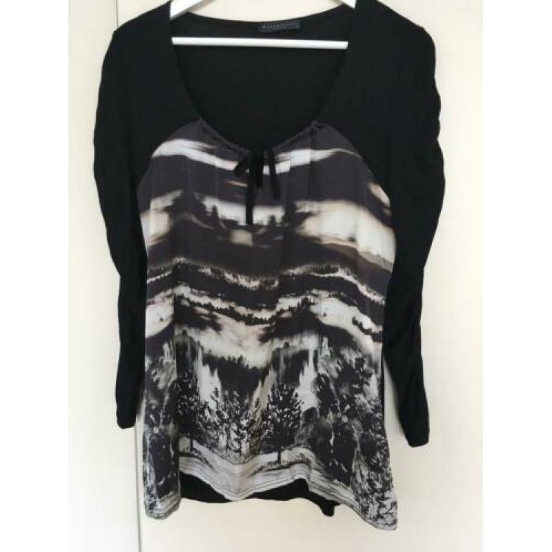 Wearhouse zwarte top met print, maat M