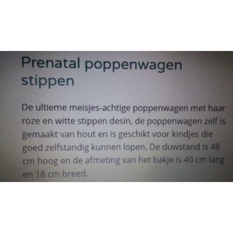 houten poppenwagen met kap prenatal