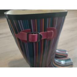 Kaplaarzen / regenlaarzen mt 37 nieuw! Roze kleuren strepen
