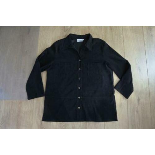 ellery's fashion blouse 44 zwart, fluweel achtig zga nieuw