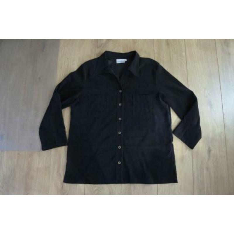 ellery's fashion blouse 44 zwart, fluweel achtig zga nieuw