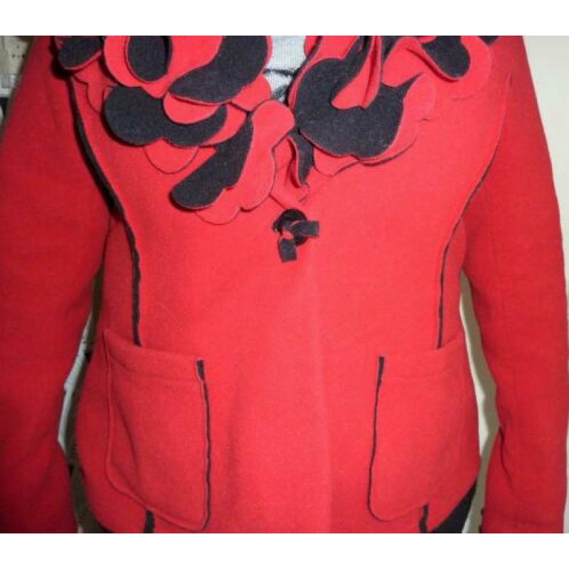 Boris Industries – Holland, Fleece jas, rood/zwart, mt.44 .