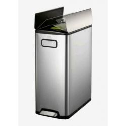 EKO Ecofly 20+20 liter recycle pedaalemmer mat RVS