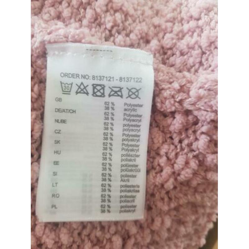 Zacht Vest kleur oud roze maat L NIEUW