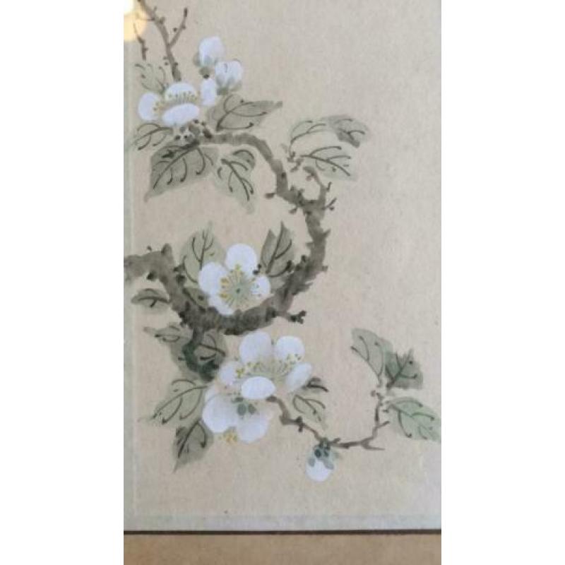 Chinees of Japans aquarel gesigneerd