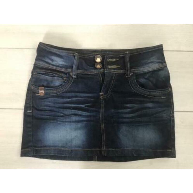 Cars spijkerrok stretch denim rok rokje donkerblauw mt 36 S