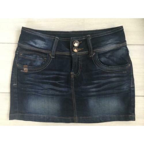 Cars spijkerrok stretch denim rok rokje donkerblauw mt 36 S