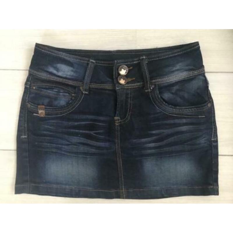 Cars spijkerrok stretch denim rok rokje donkerblauw mt 36 S