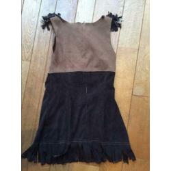 Mt. 128, indianen kostuum, indianenjurk+accessoires