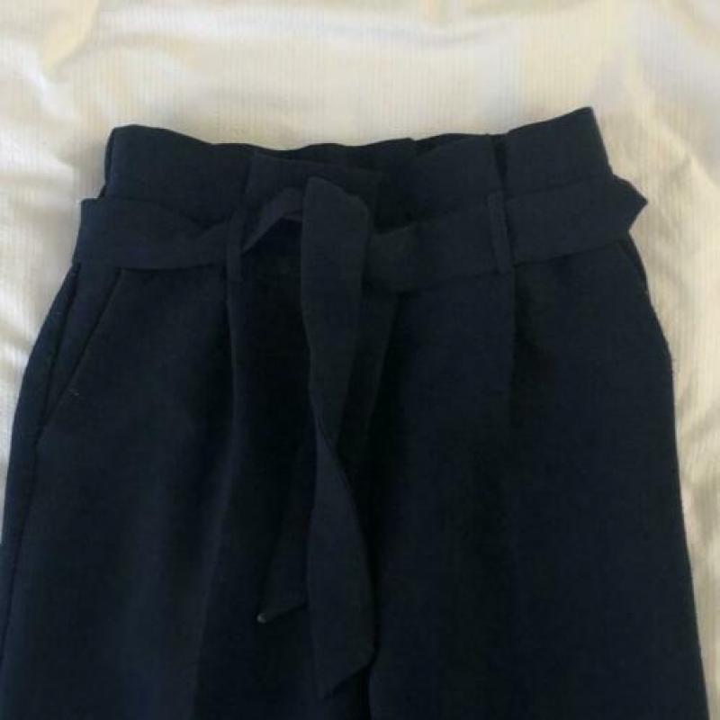 Vila donkerblauwe high waist broek 38