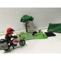 Playmobil kampeerset met tent, motor en hond