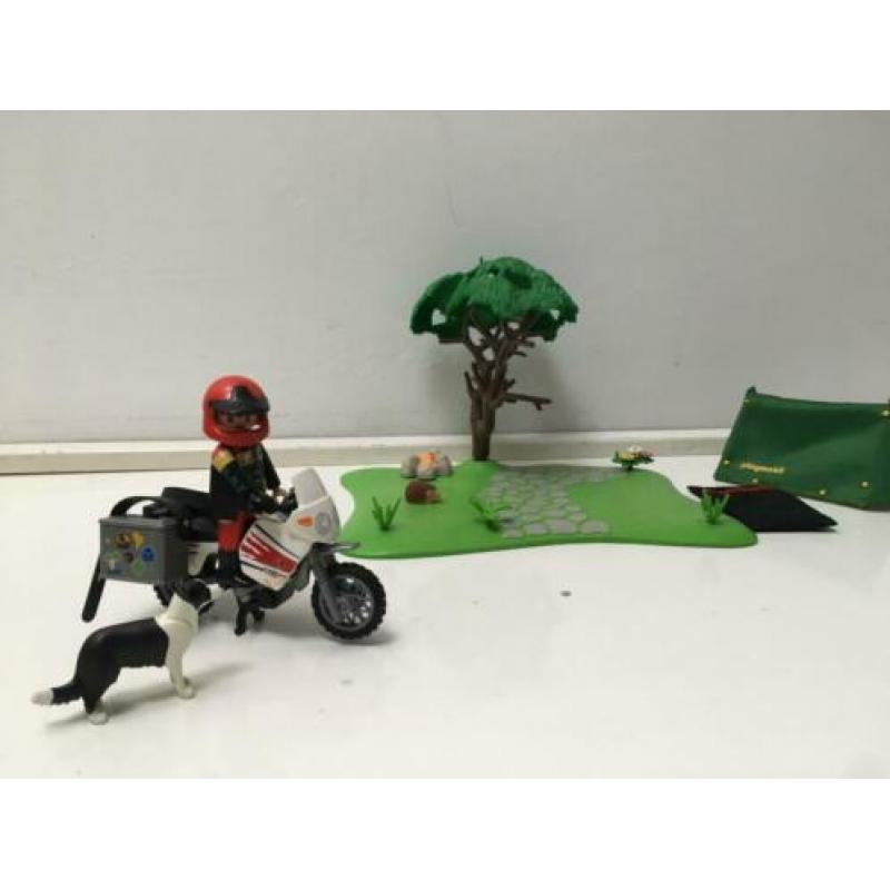 Playmobil kampeerset met tent, motor en hond