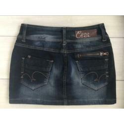 Cars spijkerrok stretch denim rok rokje donkerblauw mt 36 S