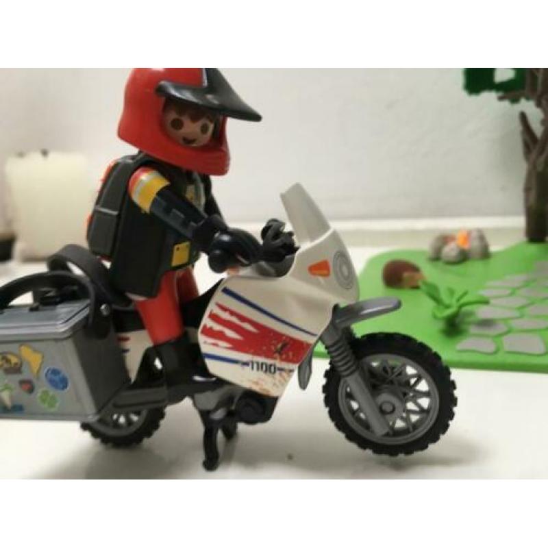 Playmobil kampeerset met tent, motor en hond