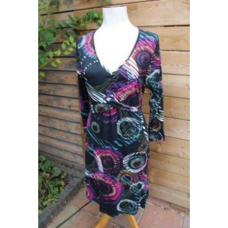 Jurk zwart/kleur Signe Nature mt M
