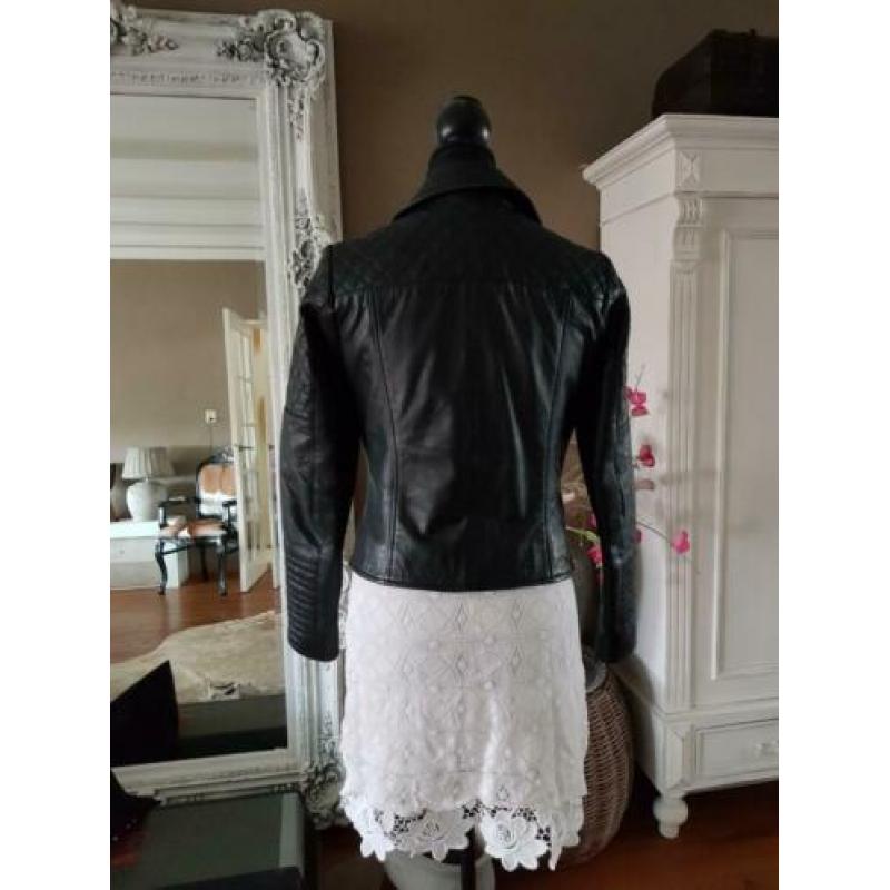 Echt leren jasje . Bikerjack van river island xs zwart