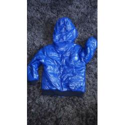 Winterjas maat 110/116. Kobalt blauw