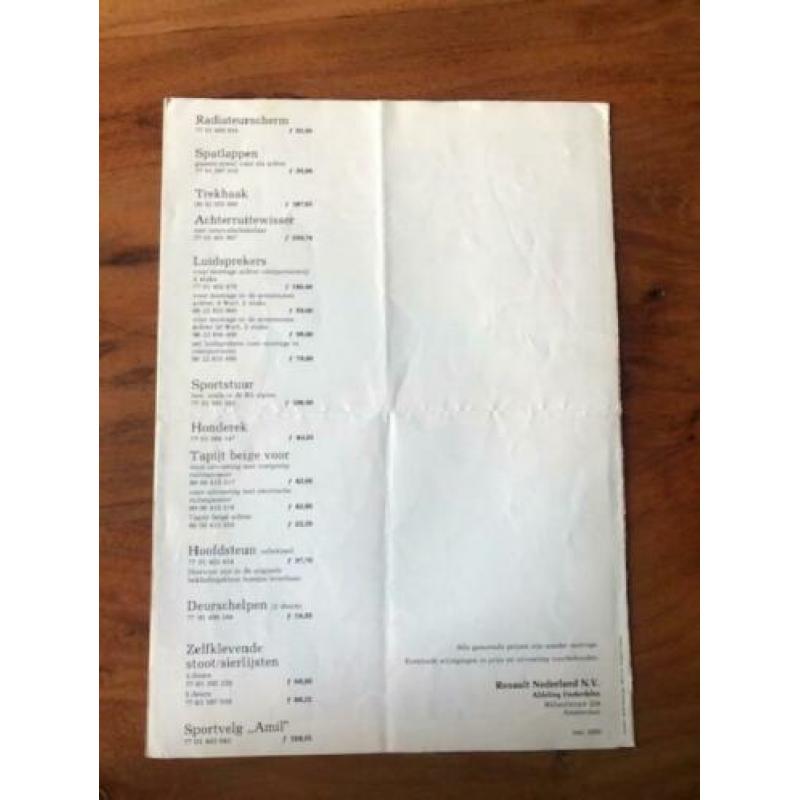 Renault 5 / super 5 brochures