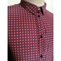 Pennyblack print blouse M 38 Roze 100% Zijde Silk