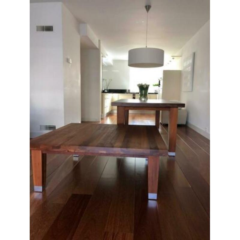Eettafel kersenhout en salontafel