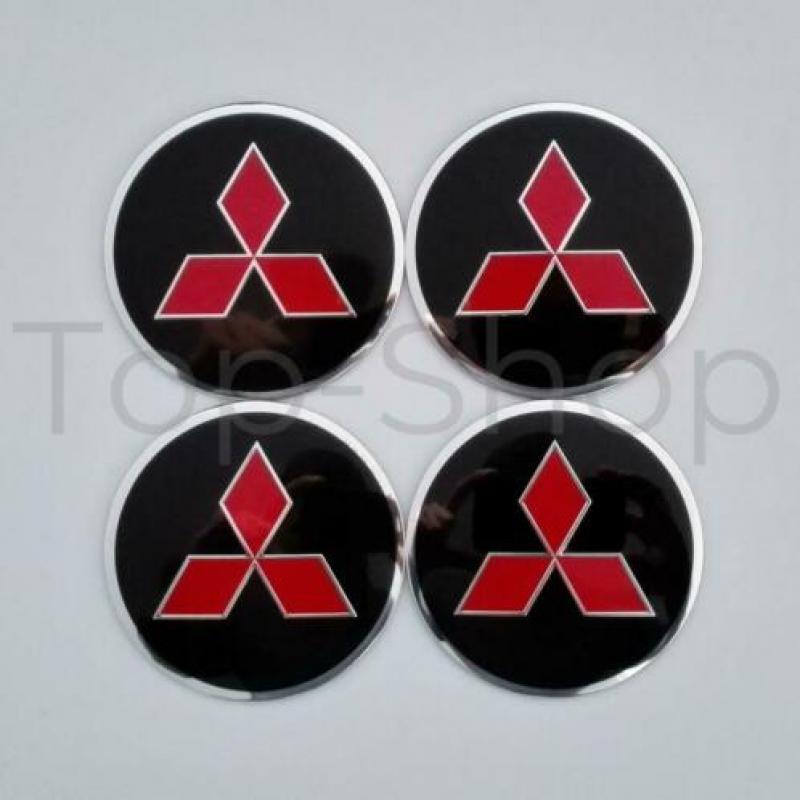 Mitsubishi 65mm Naafstickers Voor Naafdoppen Of Naafkappen