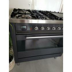 Boretti gasfornuis met heteleluch oven en visbrander