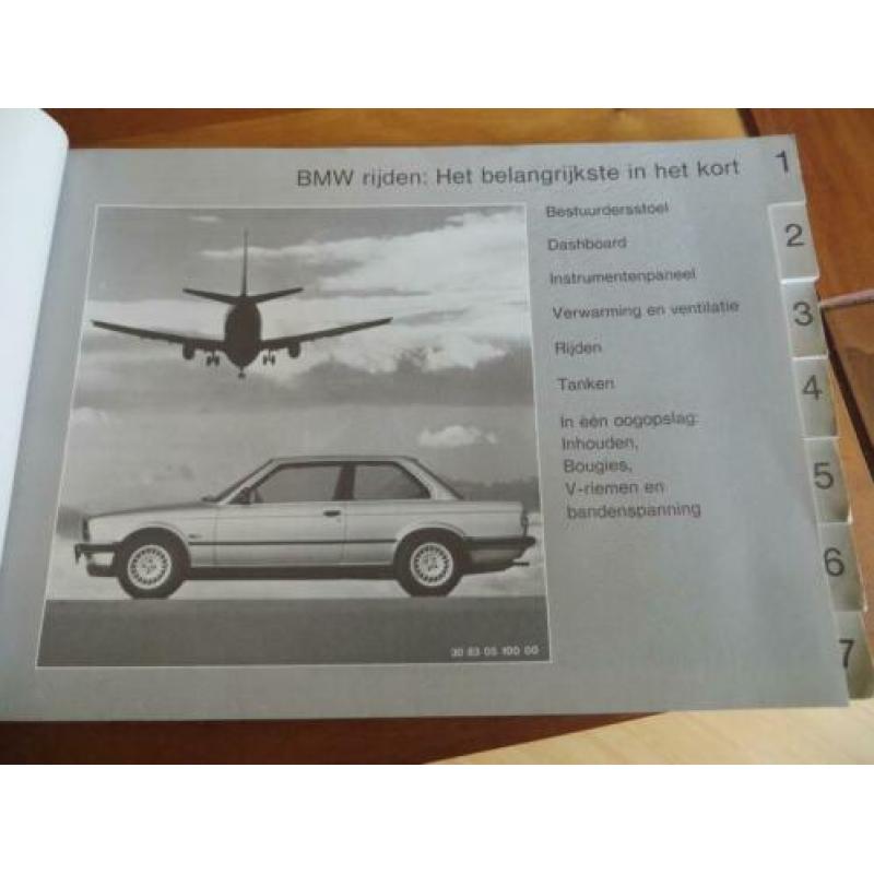 Instructieboek BMW 3-serie E30 316 318i 320i 325e 325i 1985