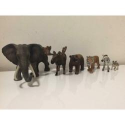 5 Schleich wilde dieren lot