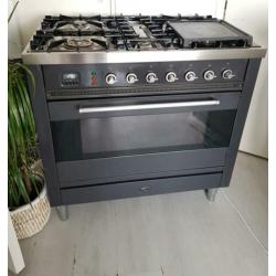 Boretti gasfornuis met heteleluch oven en visbrander
